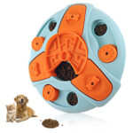 Dog Puzzle Toy Slow Feeder Bowl – Interactive IQ Training Food Dispenser for Puppies & Dogs, Non-Slip Anti-Choking Feeder to Reduce Boredom & Destructive Behavior