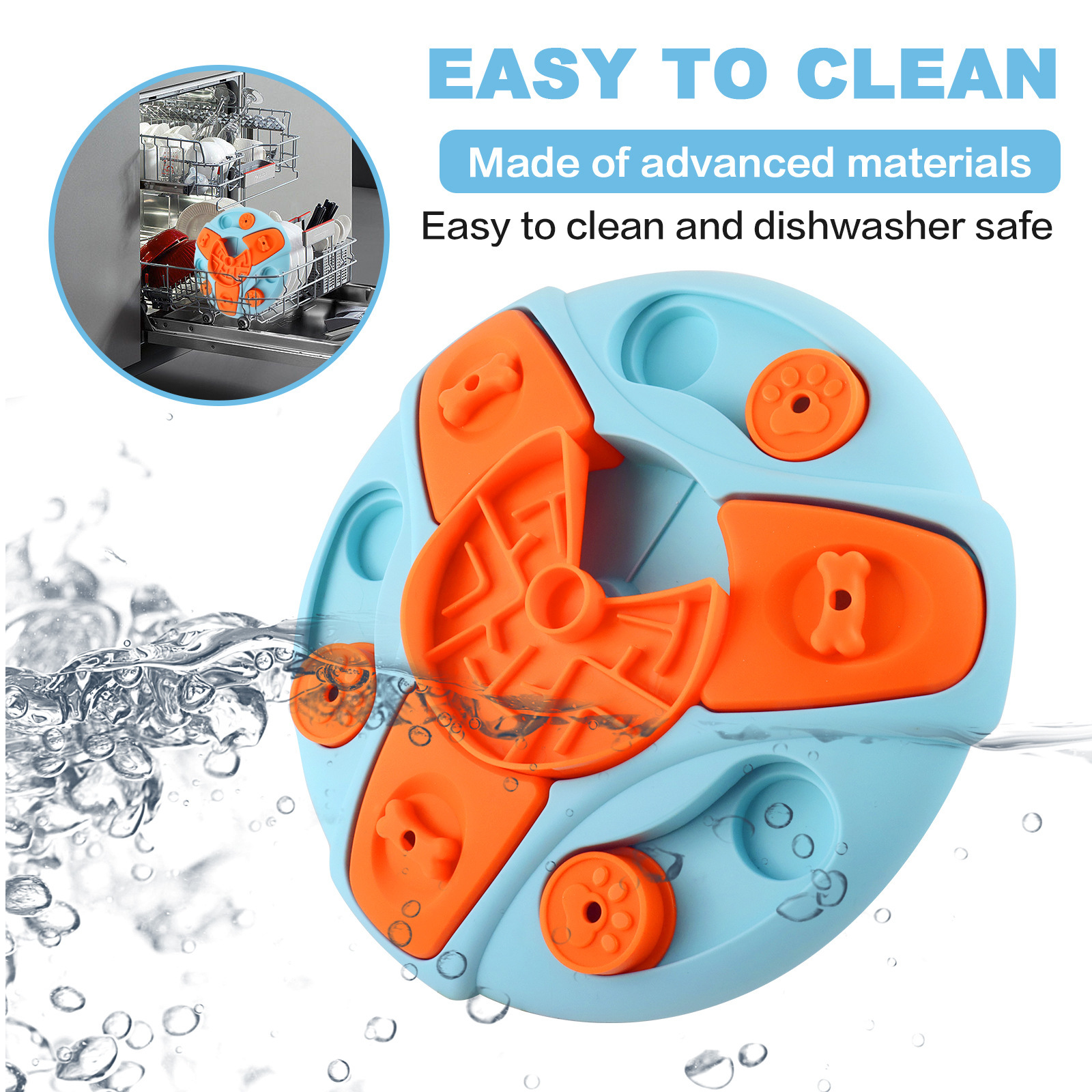 Dog Puzzle Toy Slow Feeder Bowl – Interactive IQ Training Food Dispenser for Puppies & Dogs, Non-Slip Anti-Choking Feeder to Reduce Boredom & Destructive Behavior - Image 4
