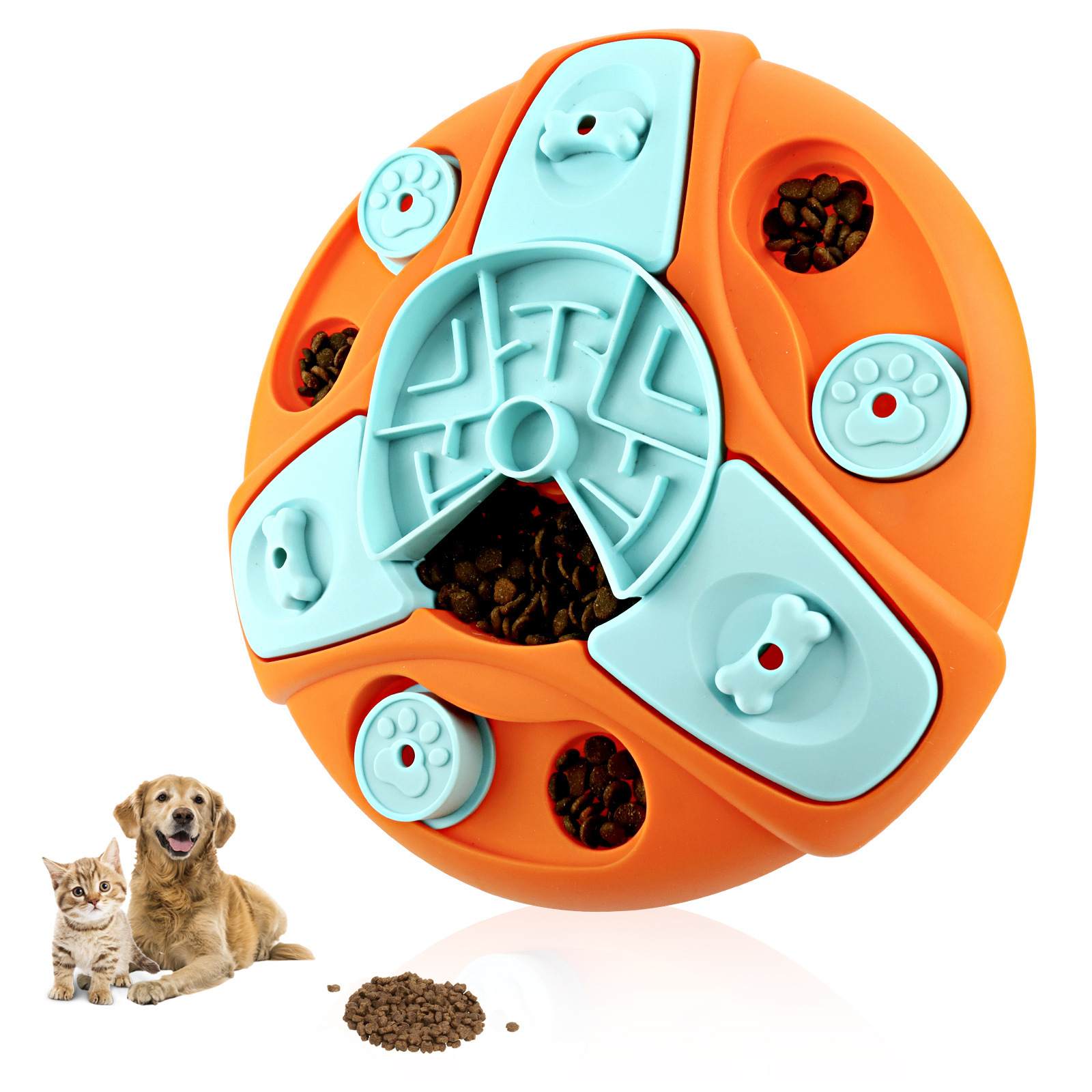 Dog Puzzle Toy Slow Feeder Bowl – Interactive IQ Training Food Dispenser for Puppies & Dogs, Non-Slip Anti-Choking Feeder to Reduce Boredom & Destructive Behavior - Image 2