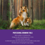 EverDemand Pro Dematting Deshedding Tool - Painless Mat & Tangle Remover for Dogs & Cats
